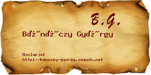 Bánóczy György névjegykártya