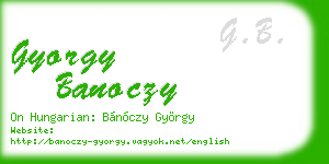 gyorgy banoczy business card