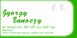 gyorgy banoczy business card